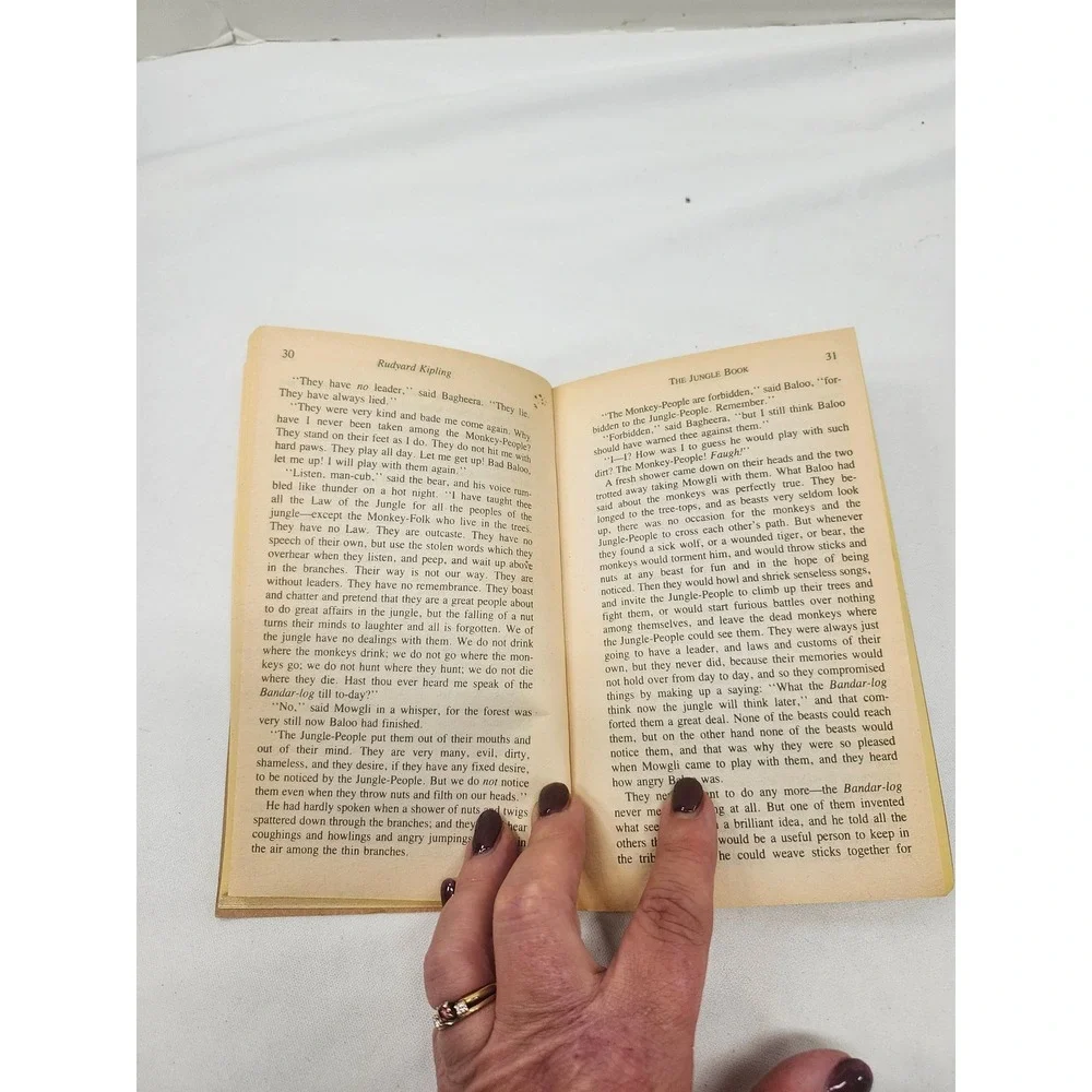 The Jungle Book Rudyard Kipling Vintage 1992 First Tor Edition Paperback Book